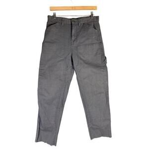 No Boundaries Womens Gray Double Knee‎ Work Pants Size 30 x 26